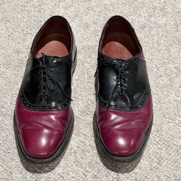 Allen Edmonds Burgundy Black Leather Oxford Dress Shoes Men’s Size 10 main image 3